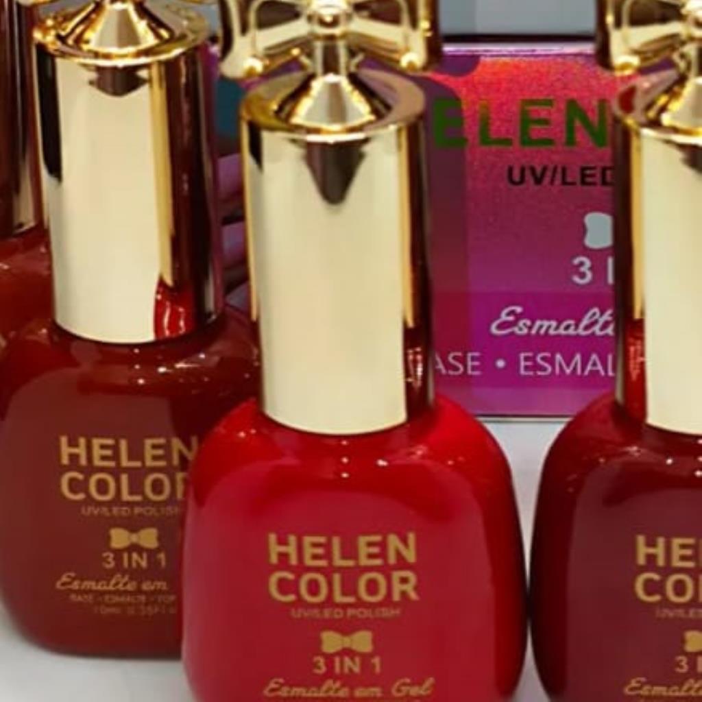 HELEN COLOR 3 EM 1  LACINHO ESMALTE EM GEL 33#