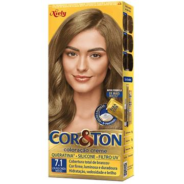 TINT COR & TON MINI KIT 7.1 LOURO CINZA MÉDIO