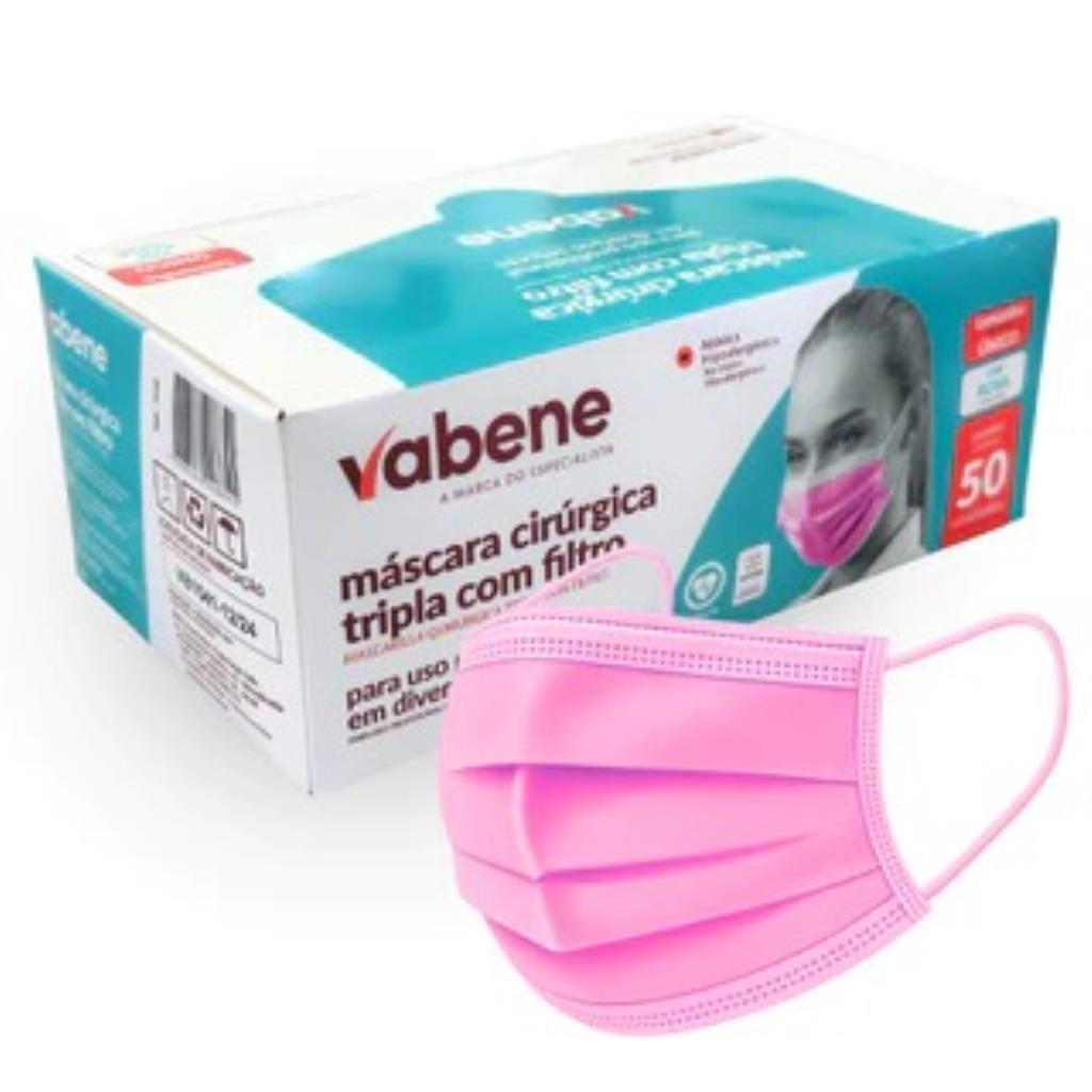 VABENE MASC DESC CIRURG ROSA C/50 UNID
