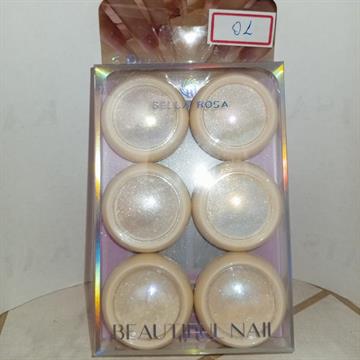 BEAUTIFUL NAIL 01 ( PO DE BORBOLETA) KIT / 6