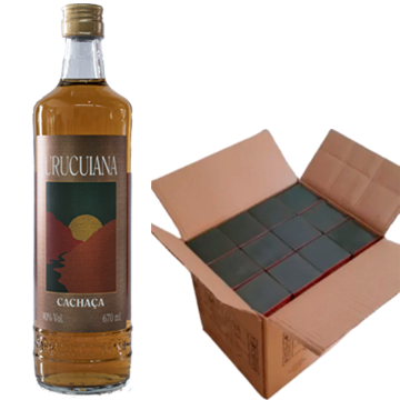 Cachaça Urucuiana Ouro 670ml Original - CAIXA com 12 unidades