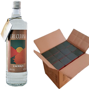 Cachaça Urucuiana Prata 670ml Original - CAIXA com 12 unidades