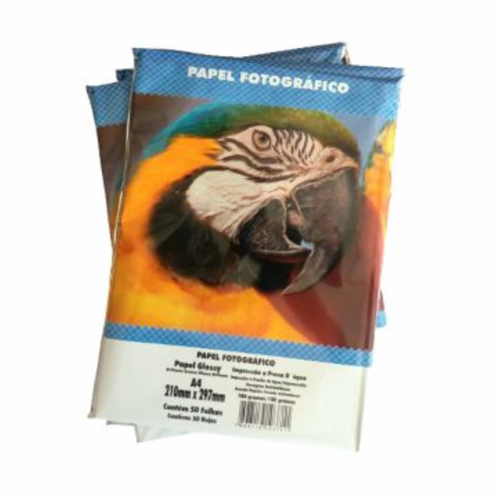 PAPEL FOTOGRÁFICO 180G - A4 - 50 FLS - MULTILASER - PAPER GLOSSY