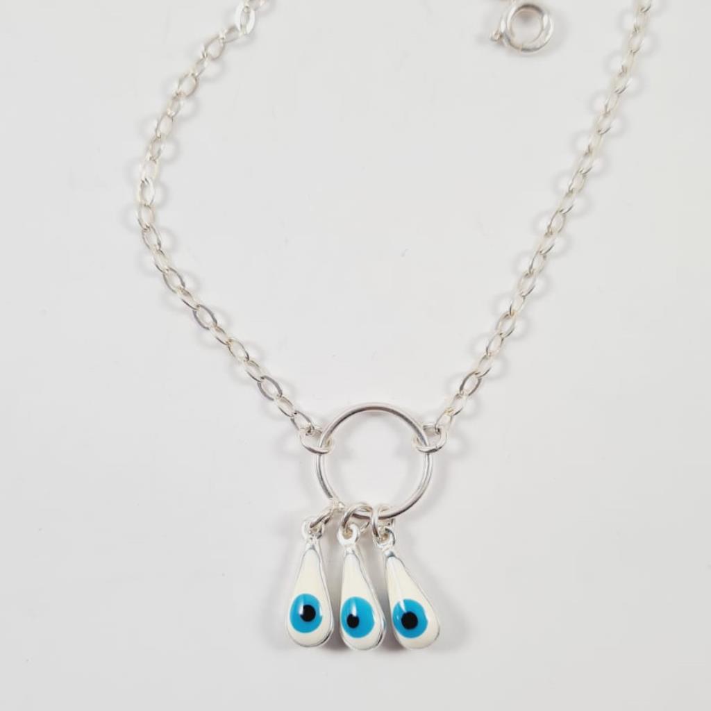 PULSEIRA ARGOLA 3 OLHOS GREGO