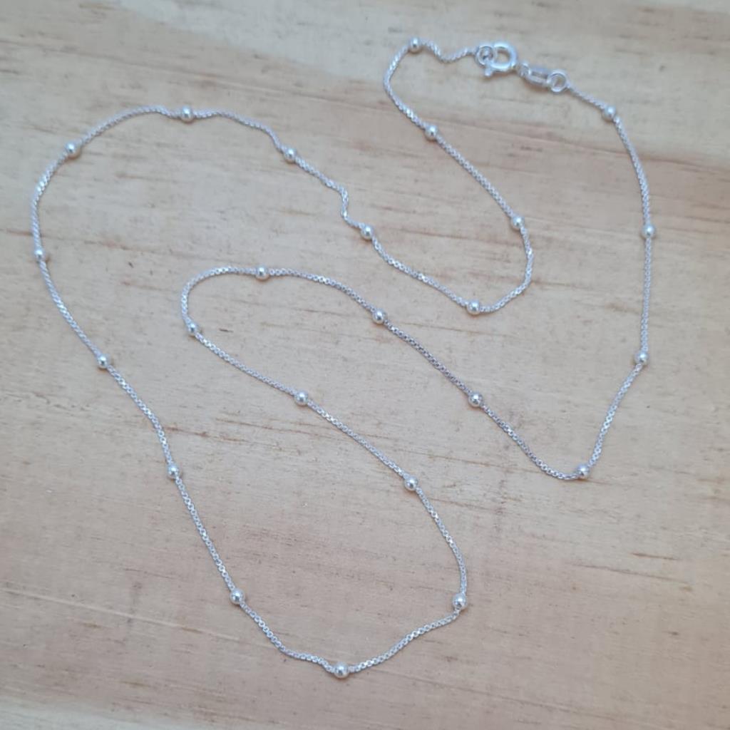 COLAR 45 CM COM ESFERAS 2 MM