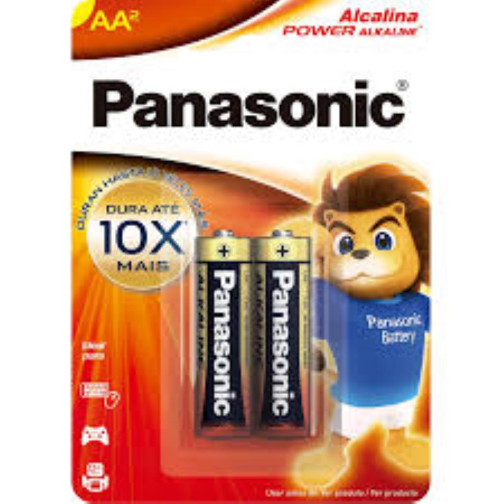 PILHA PANASONIC ALCALINA AA 2UNIDADE