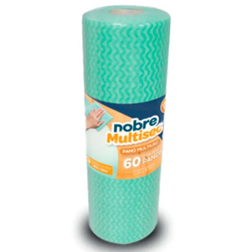 PANO MULTIUSO ABSORVENTE ROLO 30CM X 28M VERDE (60 PANOS) NOBRE