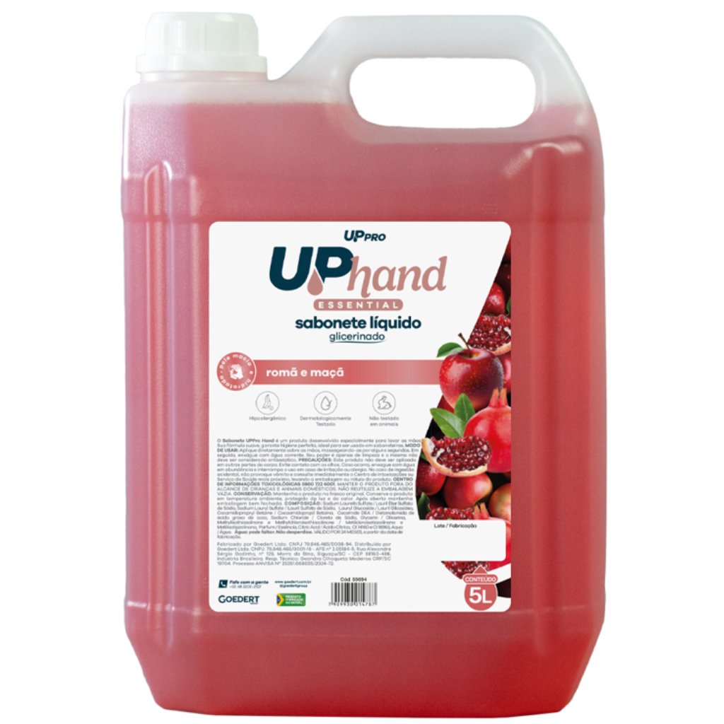 SABONETE LIQUIDO UP HAND ROMÃ E MAÇÃ UPPRO 5L GOEDERT