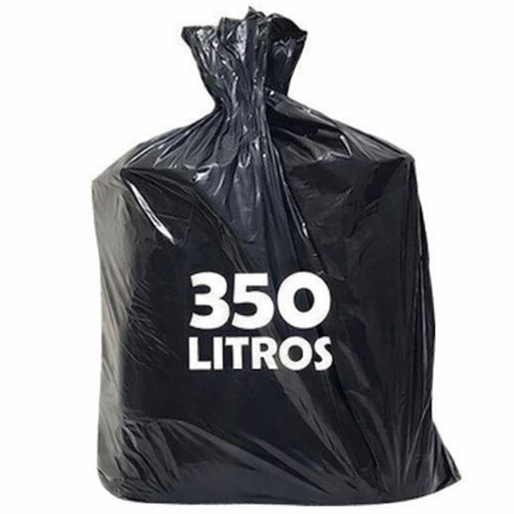 SACO LIXO 350L PRETO 100UN REFORÇADO
