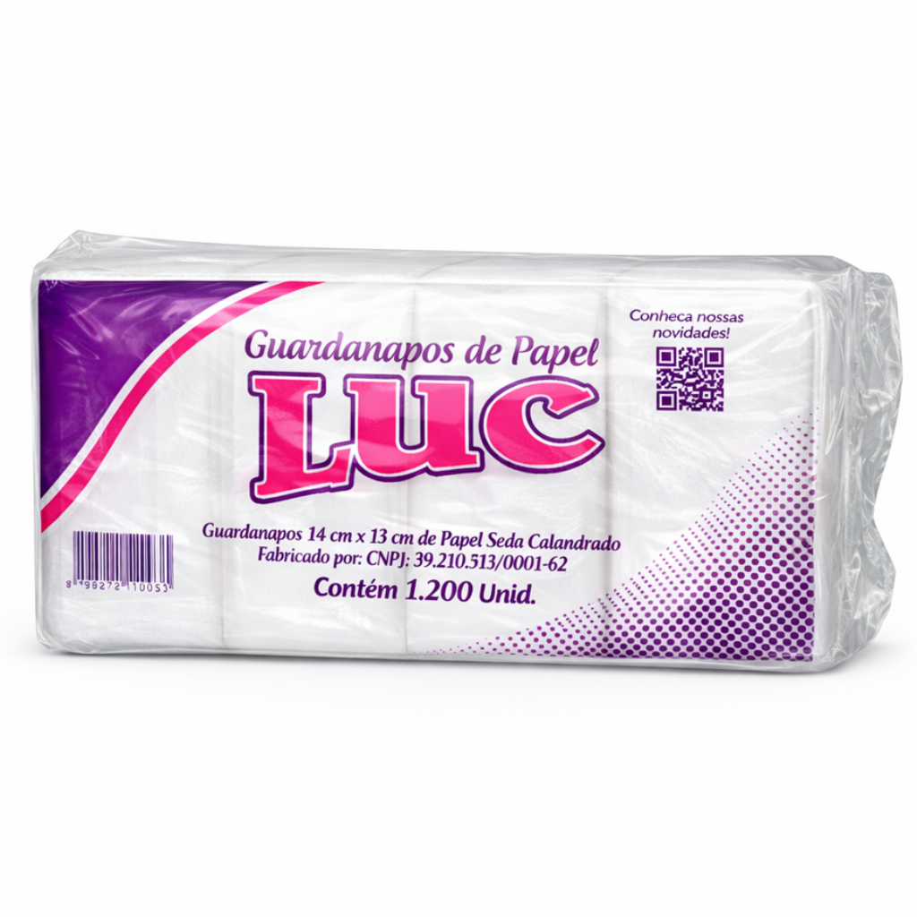 GUARDANAPO PAPEL ESTOJO TV 14x13 1200 FOLHAS LUC