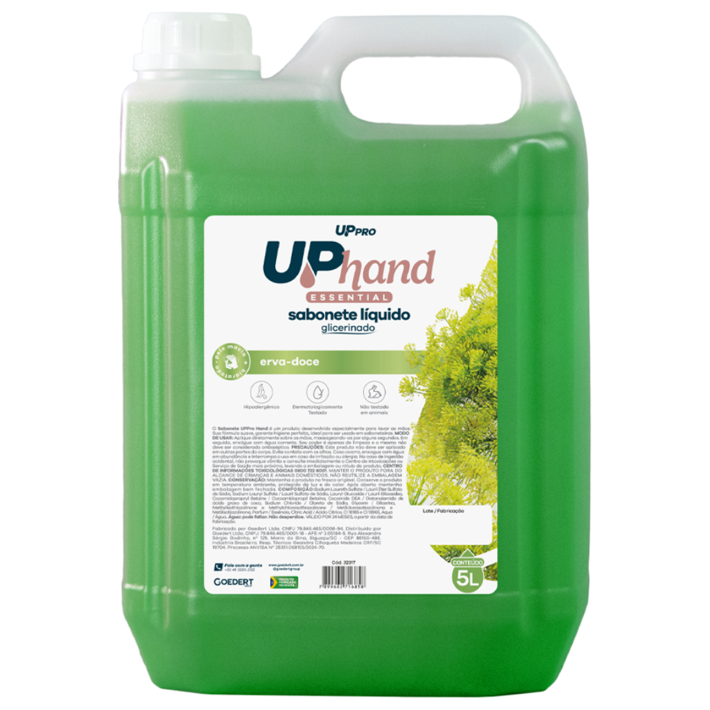 SABONETE LIQUIDO UP HAND ERVA DOCE UPPRO 5L GOEDERT