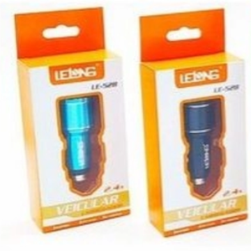 Carregador Veicular 2USB 2.4A LE-525 Carro Lelong