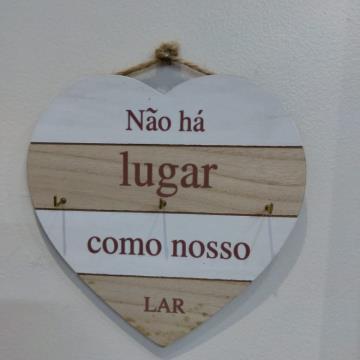 ENFEITE MDF DECOR C/.PORTA CHAVE CORACAO
