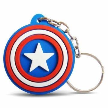 Chaveiro Capitão America de Borracha