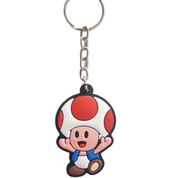 Chaveiro Toad Super Mario de Borracha