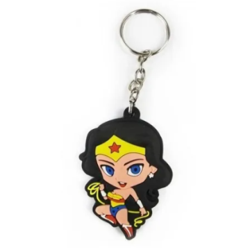 Chaveiro Mulher Maravilha de Borracha