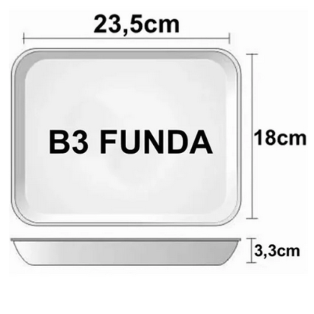 BANDEJA ISOPOR B03 FUNDA C/ 10 UNIDADES