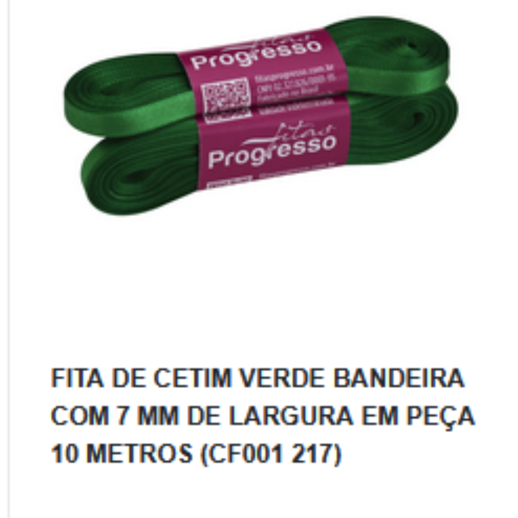 FITA CETIM N01 VERDE BANDEIRA COR217 ( 7MMX10M)