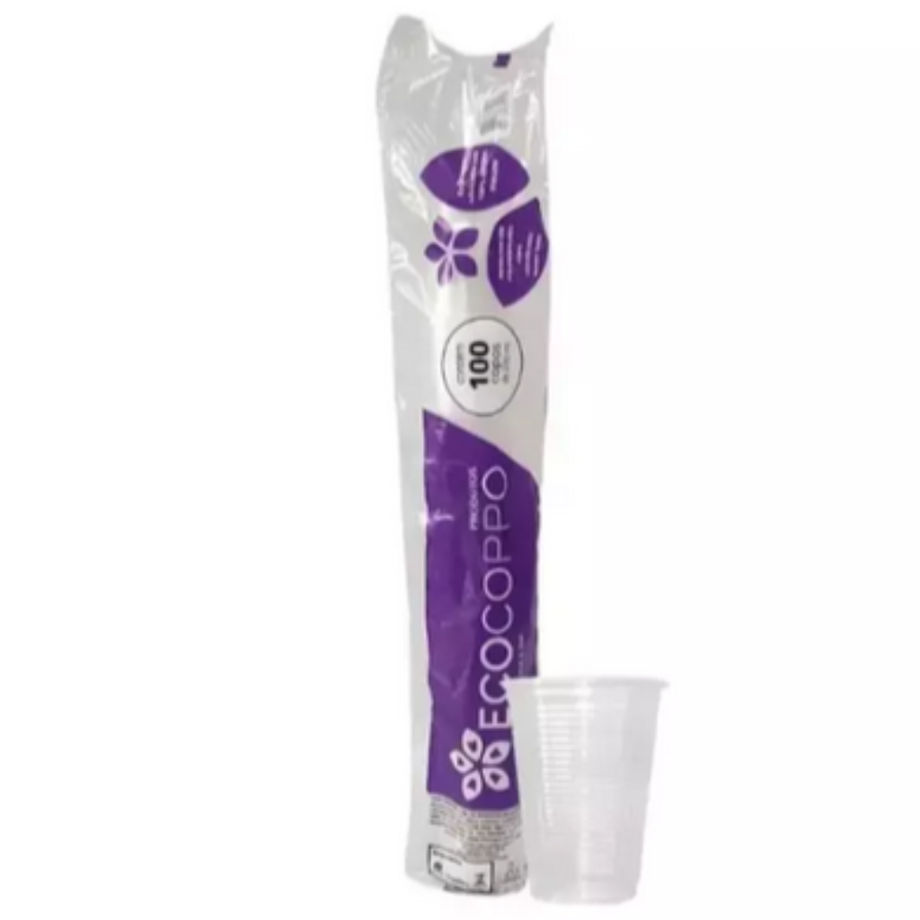 COPO DESCARTAVEL PP 200 ML ECOCOPPO 100 UNIDADES