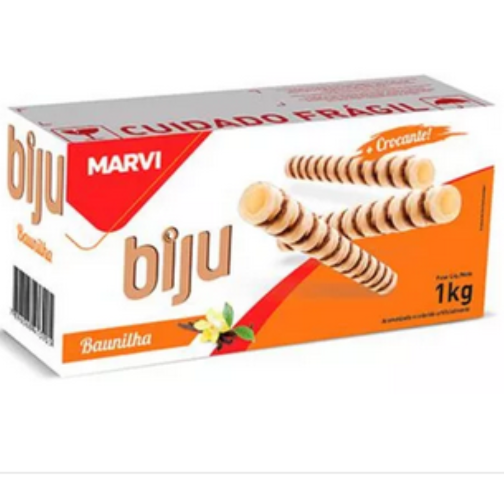 BISCOITO CANUDO BIJU MARVI BAUNILHA 1KG