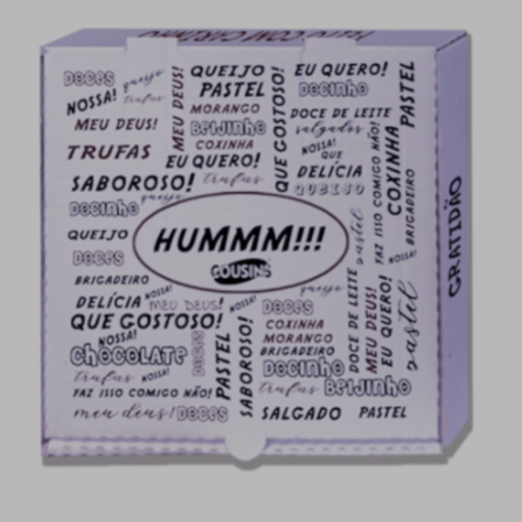 CAIXA QUADRADA DOCE SALGADO P COUSINS ( 25X25X4CM ) UNIDADE
