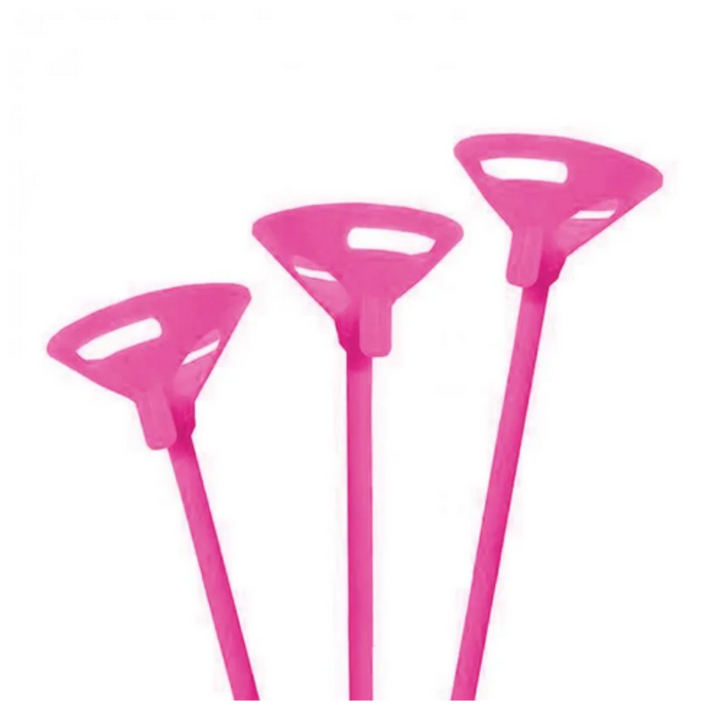 SUPORTE PARA BALAO ROSA CLARO 40 CM  C/10 PCS