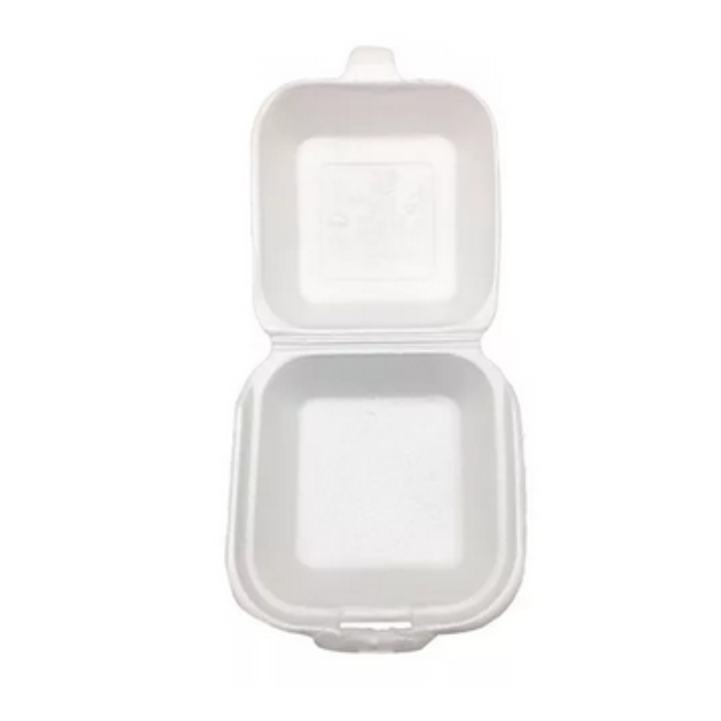 HAMBURGUEIRA DE ISOPOR BRANCA H03 C/100 UNIDADES