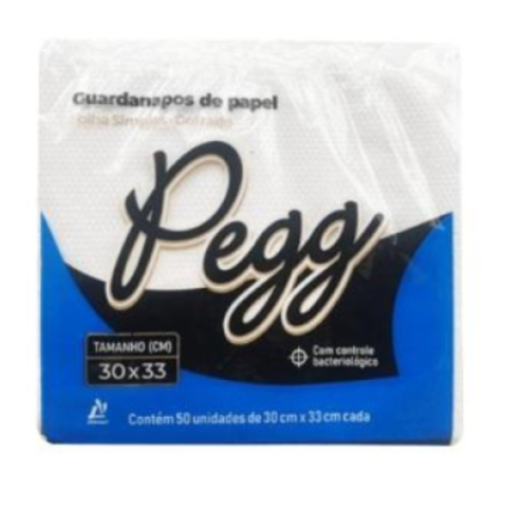 GUARDANAPO PEGG 30X33 COM 50 UNIDADES
