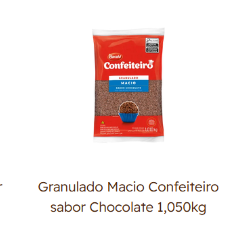 GRANULADO MACIO CONFEITEIRO CHOCOLATE  1 KG