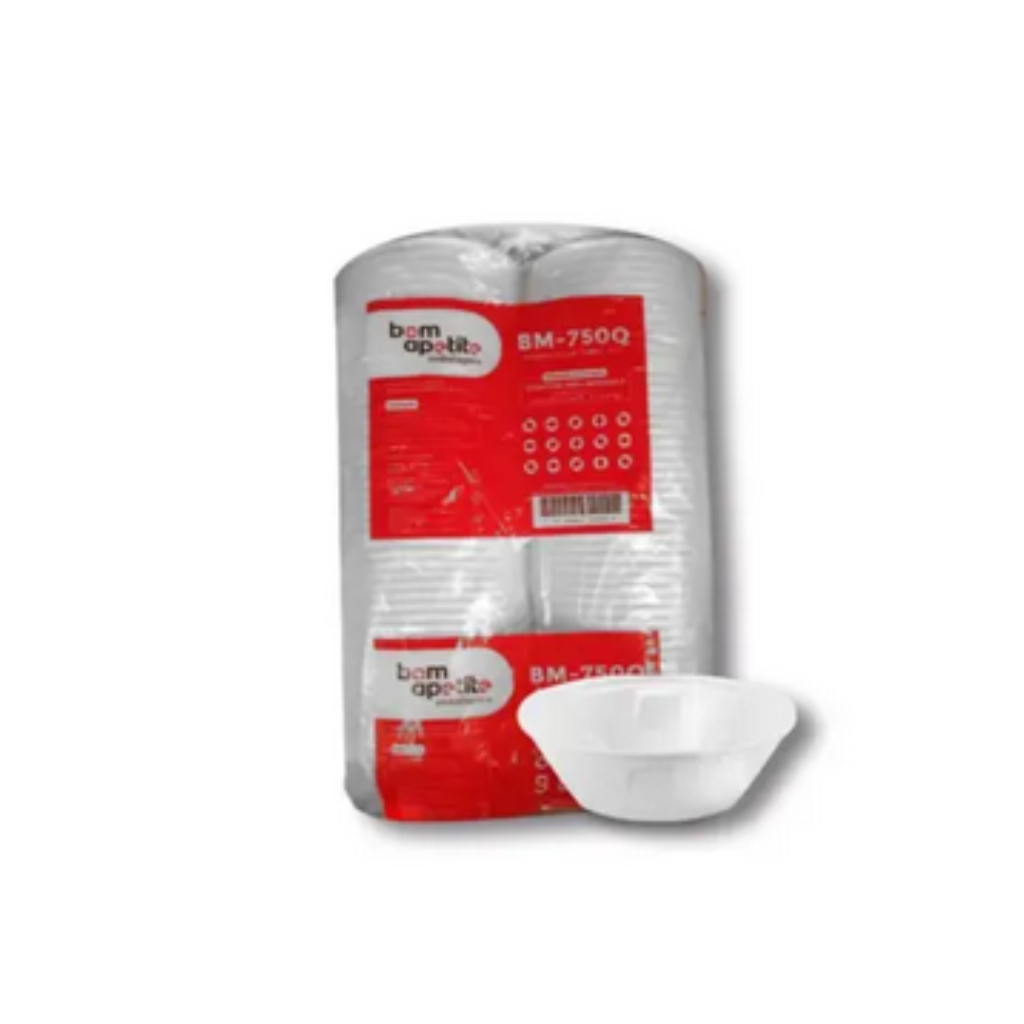 QUENTINHA DE ISOPOR BOM APETITE 750 ML 100 UNIDADES