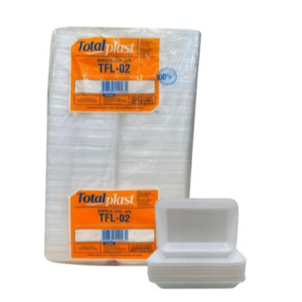BANDEJA DE ISOPOR B02 FUNDA FARDO C/100 UNIDADES