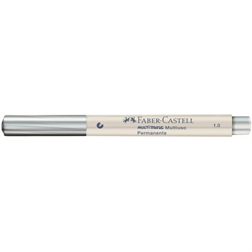 MARCADOR CRIATIVO PONTA DUPLA PRATA MULTIMARK FABER CASTELL