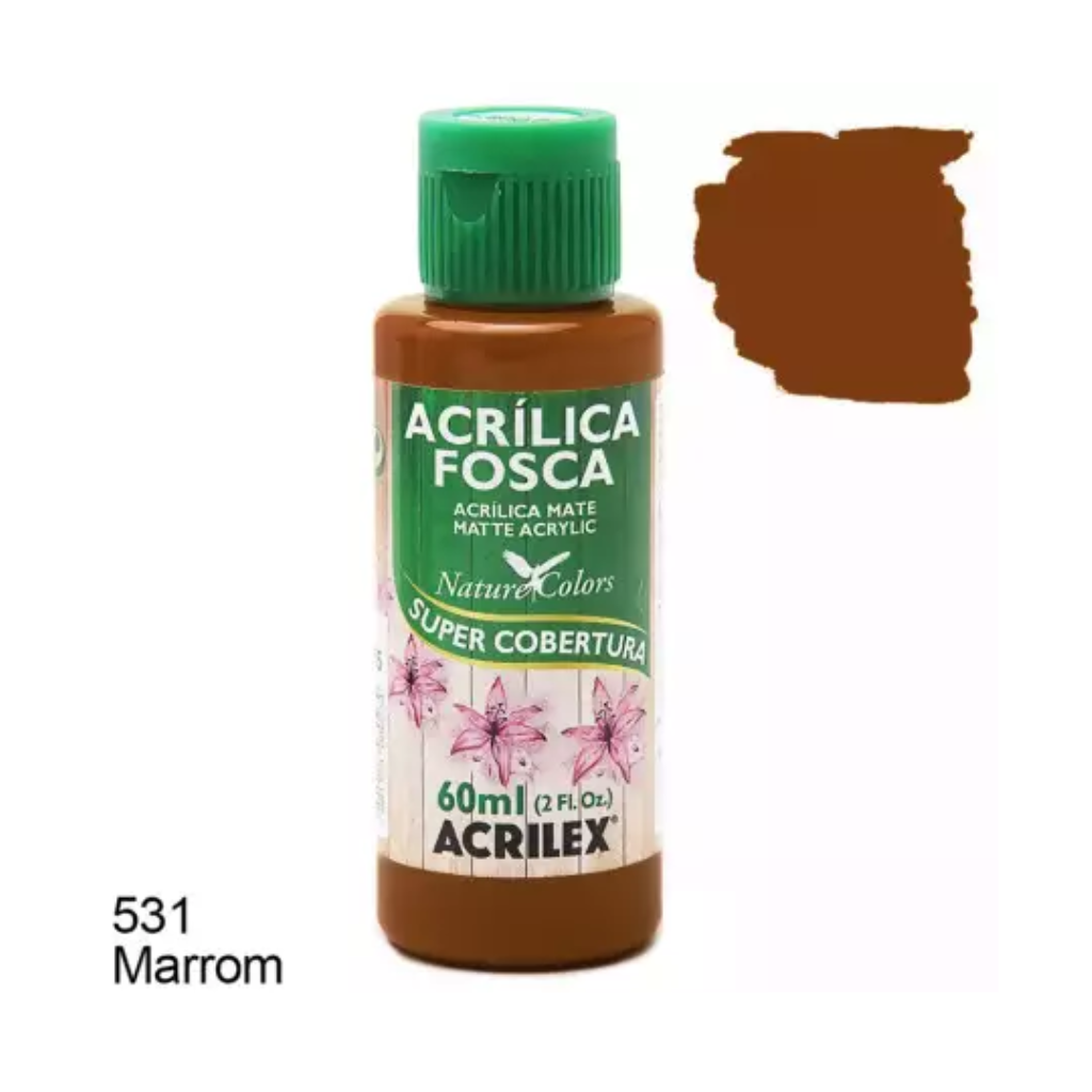 TINTA ACRILICA FOSCA 60ML 531 MARROM ACRILEX