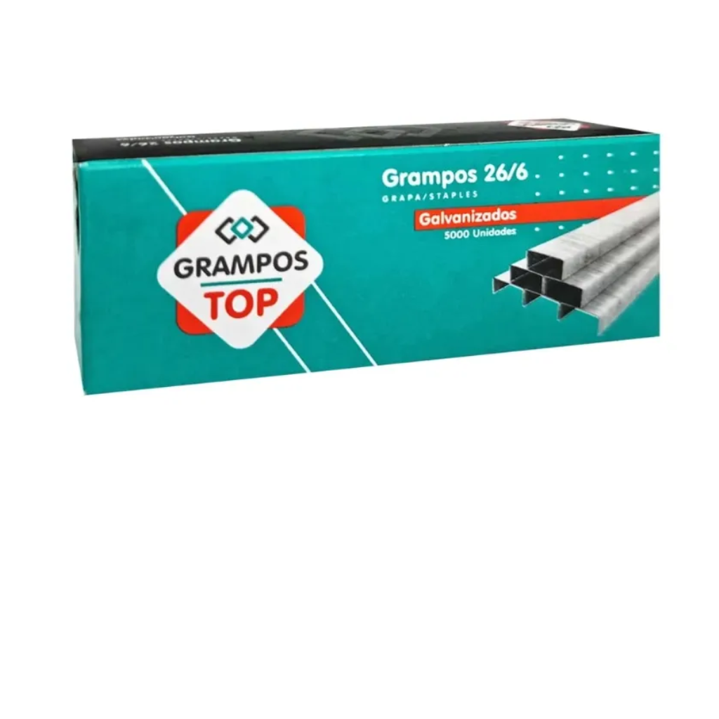 GRAMPO 26/6 GALVANIZADO C/5000UN TOP