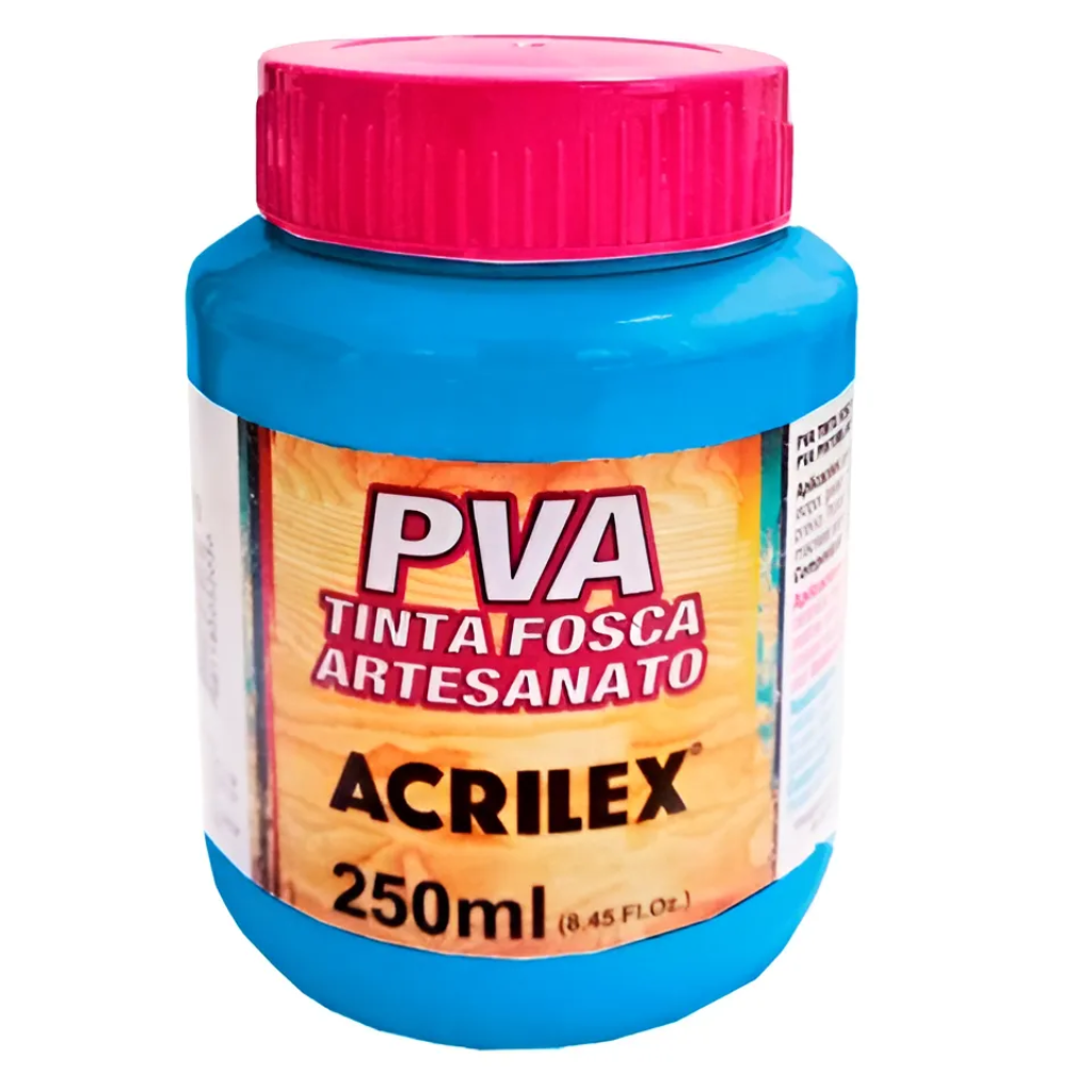 TINTA PARA ARTESANATO FOSCA PVA 250ML 503 AZUL CELESTE ACRILEX