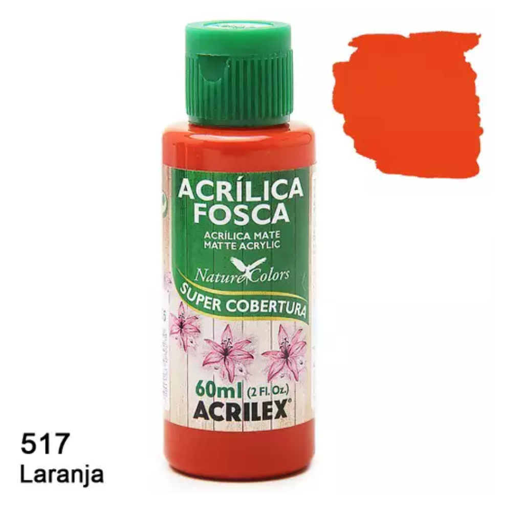 TINTA ACRILICA FOSCA 60ML 517 LARANJA ACRILEX
