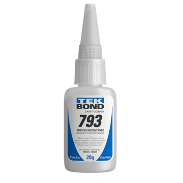 ADESIVO INSTANTANEO UNIVERSAL 20GR 793 COM BICO ANTIENTUPIMENTO TEK BOND