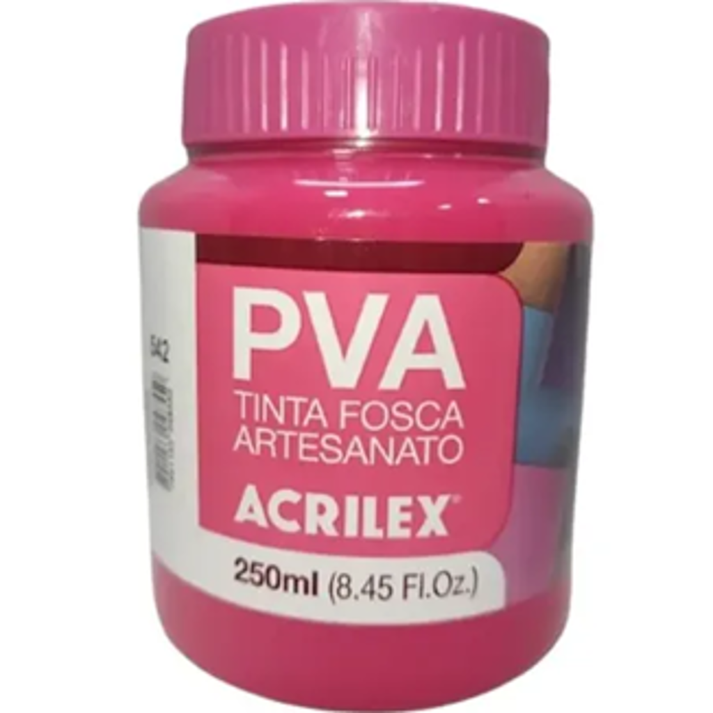 TINTA PARA ARTESANATO FOSCA PVA 250ML 542 ROSA ESCURO ACRILEX