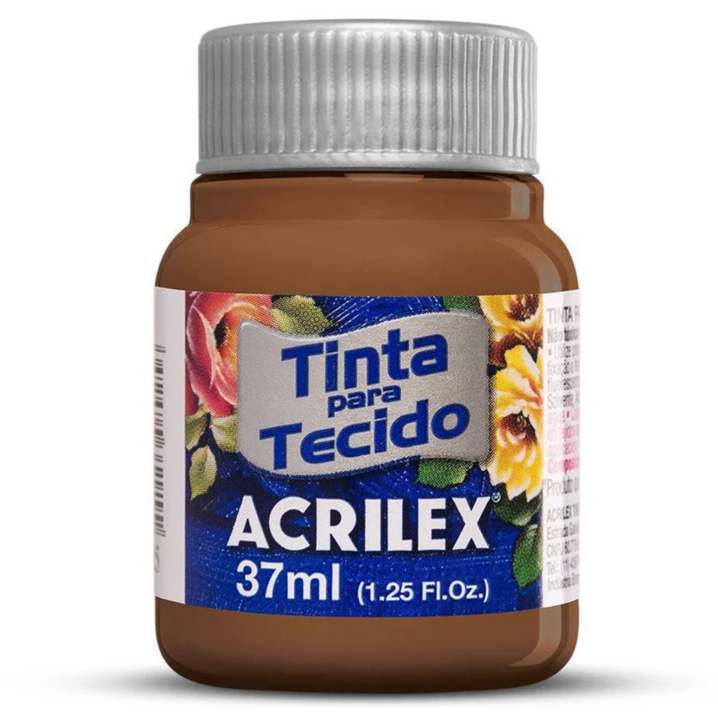 TINTA PARA TECIDO FOSCA 531 MARROM 37ML ACRILEX