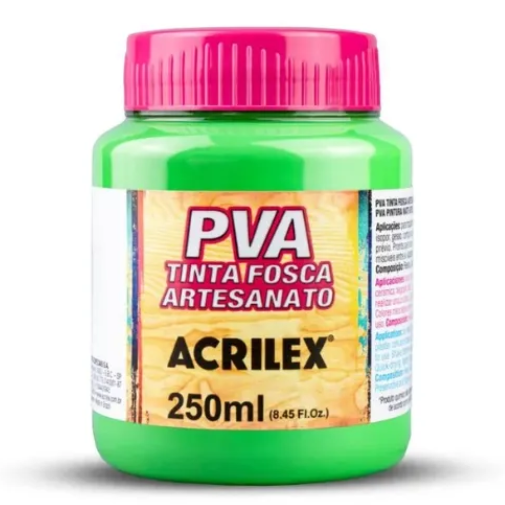 TINTA PARA ARTESANATO FOSCA PVA 250ML 510 VERDE FOLHA ACRILEX