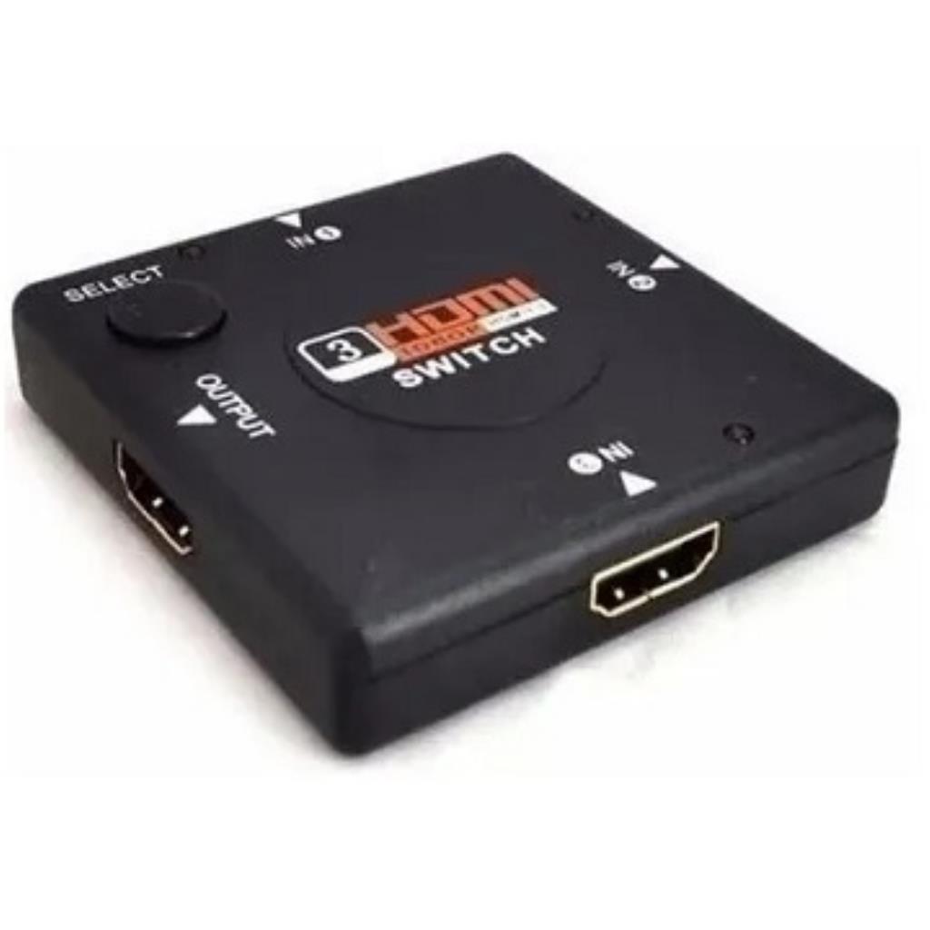 Switch Hub Hdmi 3 Entradas X 1 Saida c/ Chave Seletora CONECTADOS