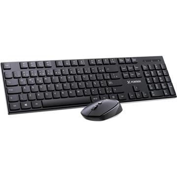 KIT TECLADO E MOUSE SEM FIO USB 2.4 GHZ ABNT2 CW11 - FORTREK