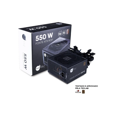 FONTE ATX 550W 80 PLUS BRONZE PFC ATIVO PRETO ROP - DAZZ