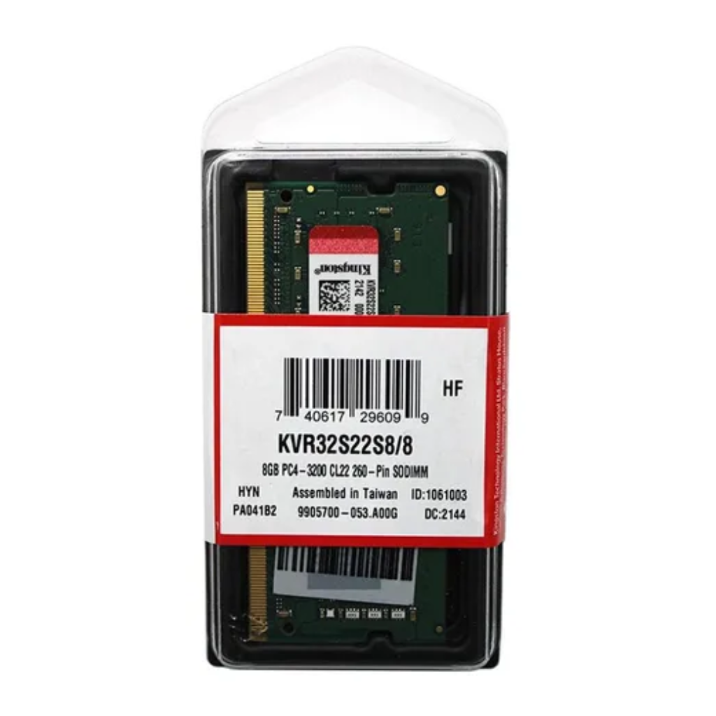 MEMORIA RAM DDR4 8GB 3200MHZ PARA NOTE NS:5WDPB KVR32S22S6/8 - KINGSTON