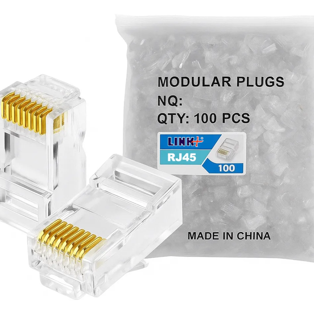 CONECTOR RJ45 MACHO CAT5E 8X8 C/ 100 UN LKMOD8X8 - LINK+
