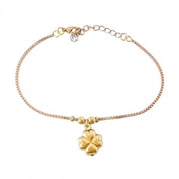 PULSEIRA COM PINGENTE DE TREVO OCO