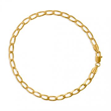 PULSEIRA ELOS OVAIS DE 5MM COM 21CM