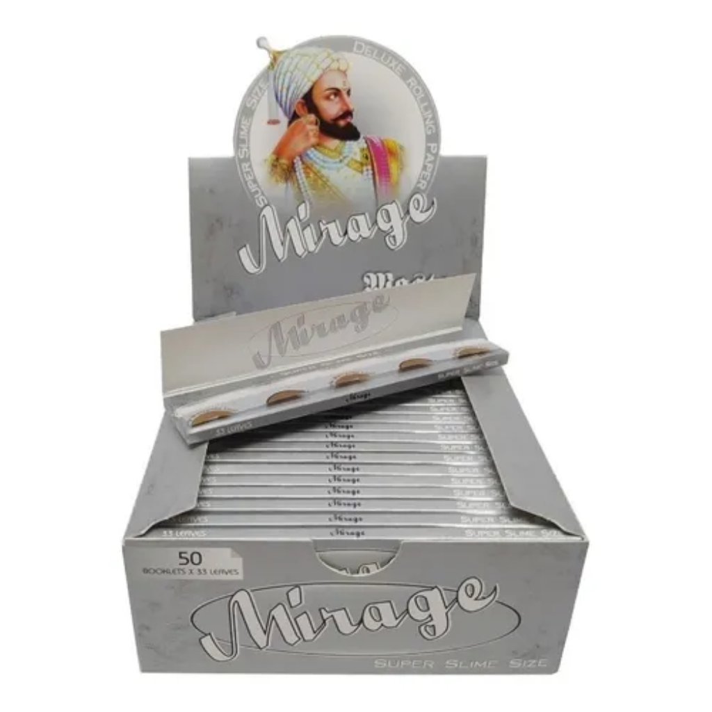 Caixa de Seda Mirage King Size Super Slim 50 unidades