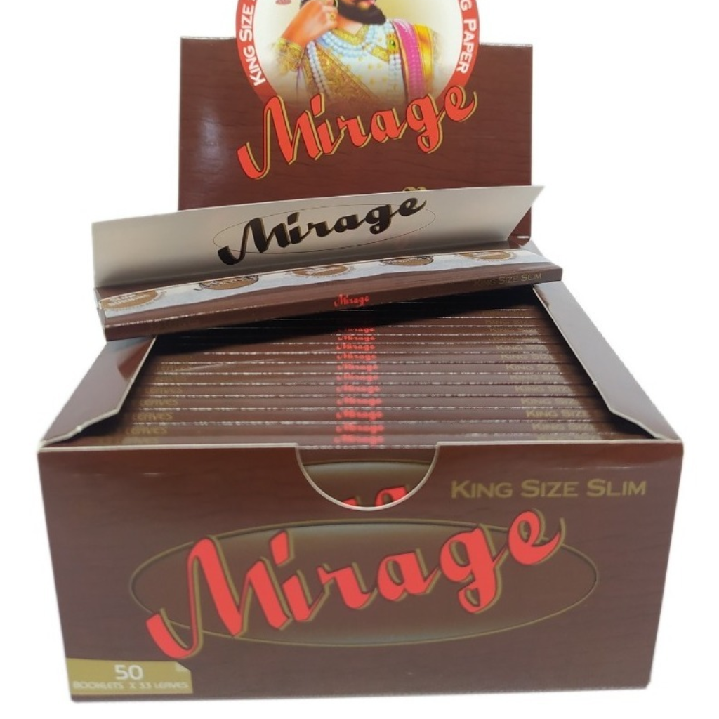 Caixa de Seda Mirage King Size Brown Slim 50 uni
