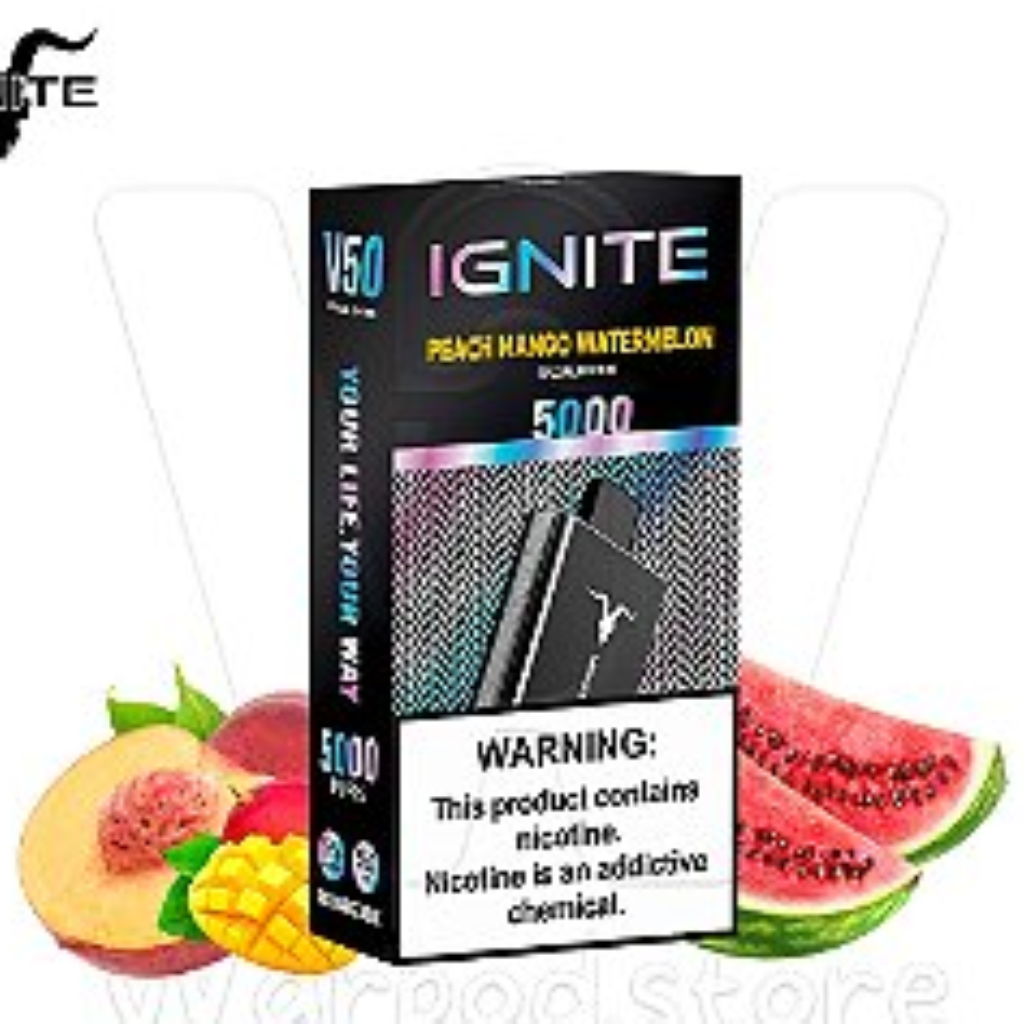 Ignite V50 Black - Pessêgo Manga e Melancia
